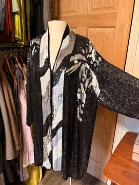 Judith Ann Inspired Sequin Embellished Silk Cardigan
